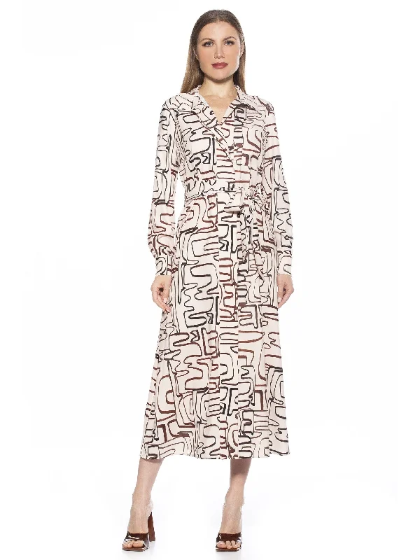 Midi Dresses for trendy fall birthday dinners-Halima Dress