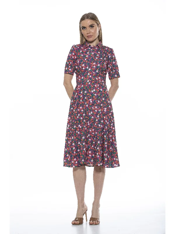 Midi Dresses for trendy family reunion spring parties-Emery Dress