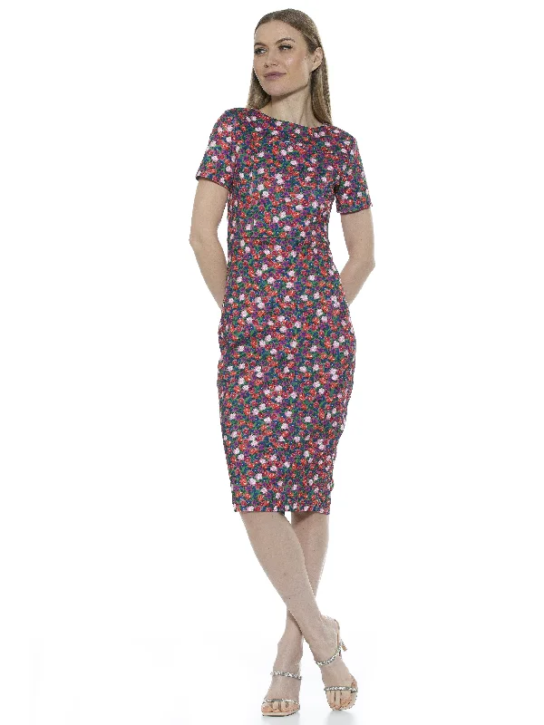 Midi Dresses for family spring reunion brunches-Scuba Midi Dress