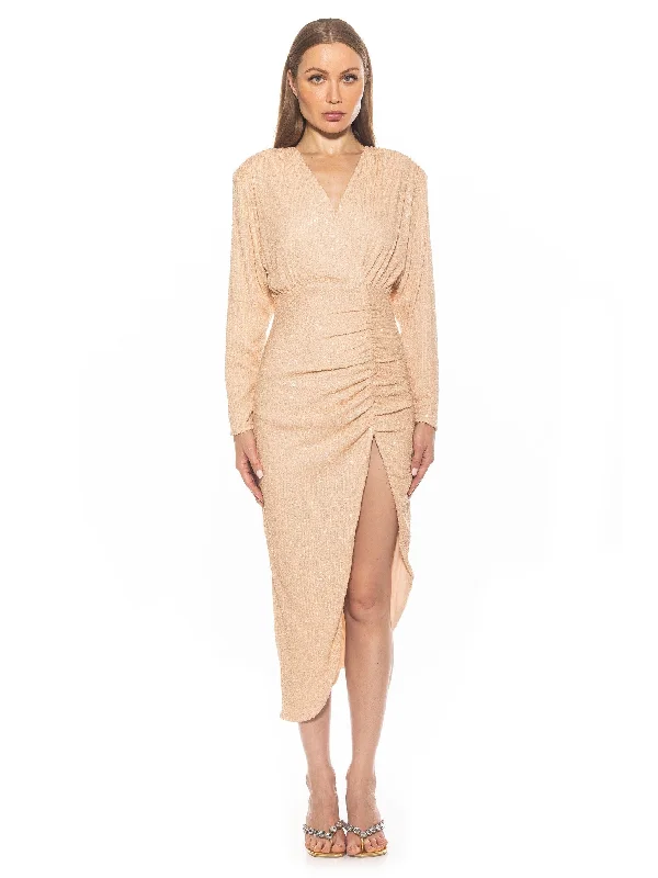 Midi Dresses for chic anniversary brunches-Silena Sequin Dress