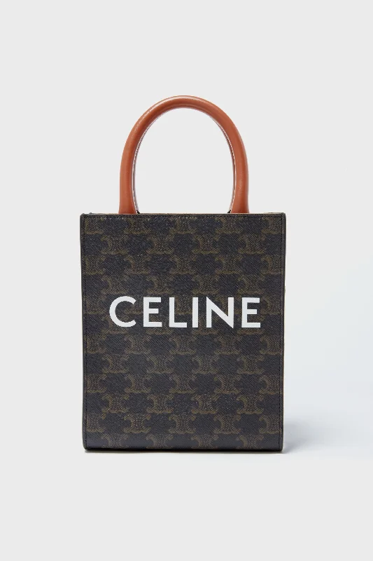 Mini Dresses for your next date night-Celine Triomphe Mini Vertical Cabas Tote