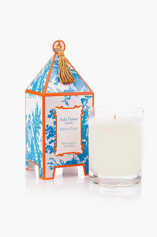 Mini Dresses for a laid-back look-French Tulip Classic Toile Mini Pagoda Box Candle