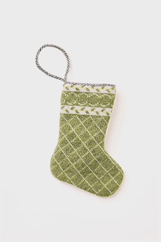 Mini Dresses for a day of elegance-Garden Lattic Christmas Mini Stocking