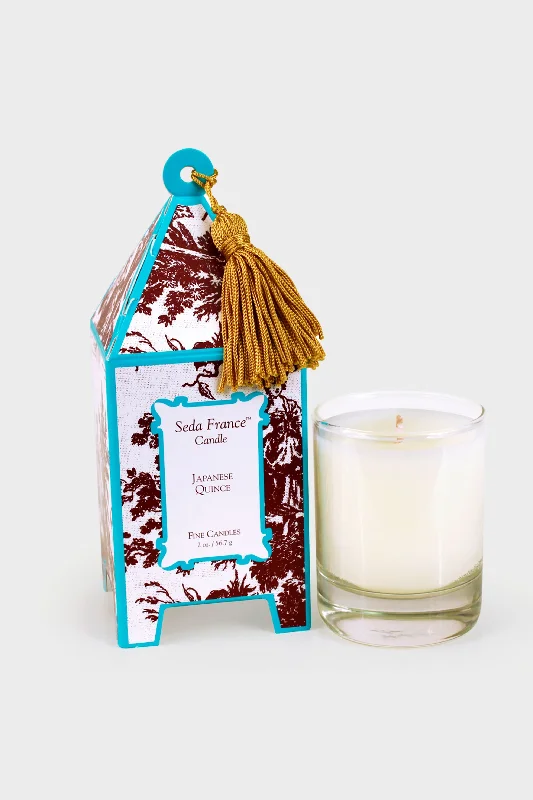 Mini Dresses for chic spring outings-Japanese Quince Classic Toile Mini Pagoda Box Candle