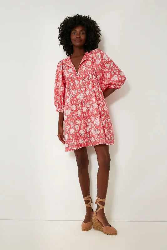 Mini Dresses with asymmetrical hems-Pink Casita Mini Dress