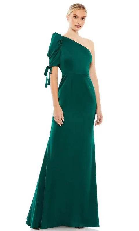 Mini Dresses for spring garden parties-Ieena Duggal 55632 - One Shoulder Sleeve Minimalist Gown