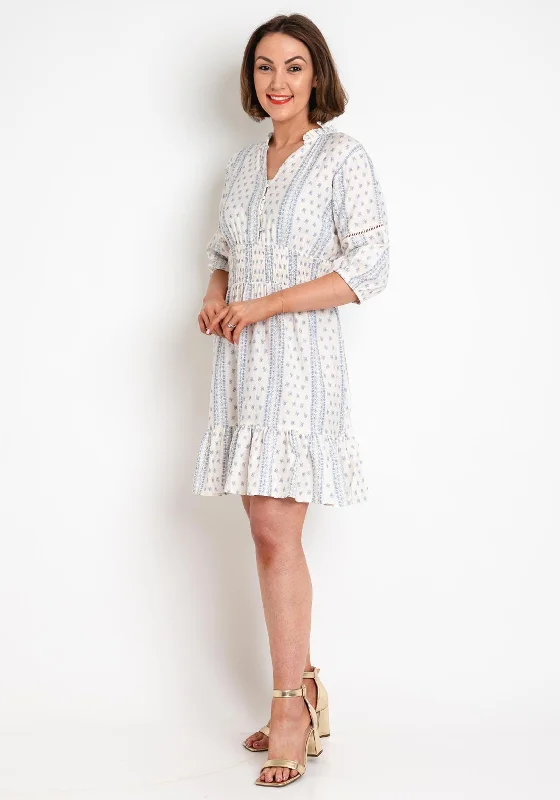 Mini Dresses for the perfect fit-B.Young Felsa Dainty Print Smock Mini Dress, Birch Mix