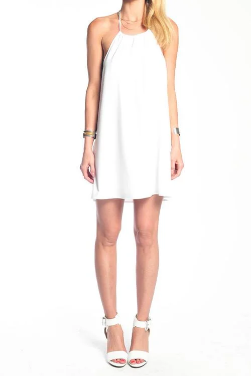 Mini Dresses with easygoing vibes-Donna Mizani Halter Neck Mini Dress