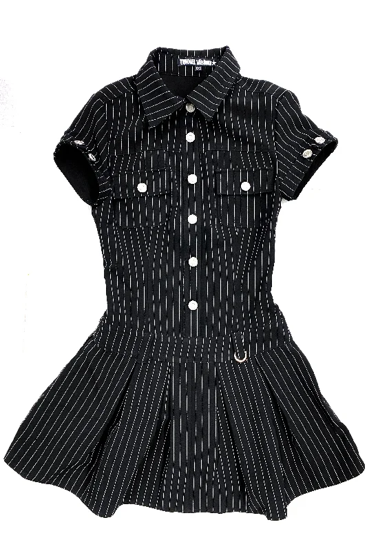 Mini Dresses for a playful look-PRE-ORDER: Enid Pinstripe Mini Dress