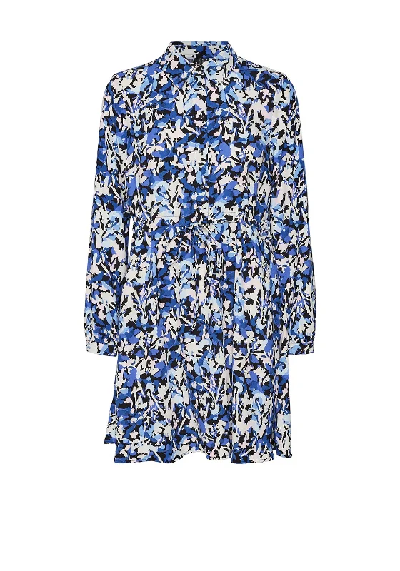 Mini Dresses for poolside chic-Vero Moda Vinna Mini Shirt Dress, Mazarine Blue