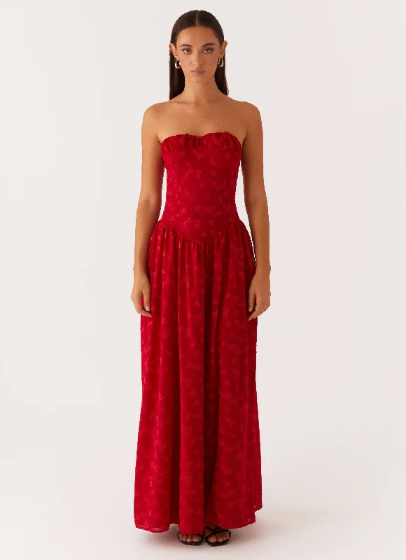 Maxi dresses for a chic and elegant evening soiree -Adira Maxi Dress - Red