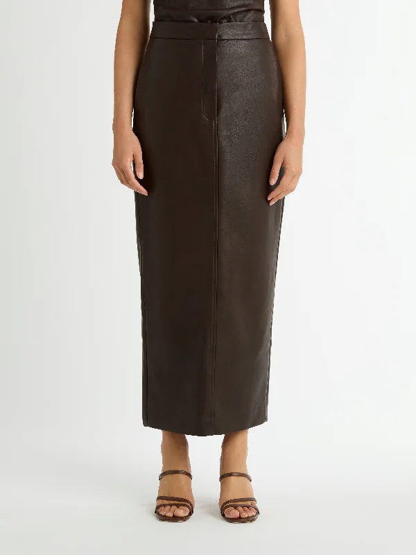 Maxi dresses with a deep plunge neckline for a dramatic effect -APOLLO MAXI SKIRT