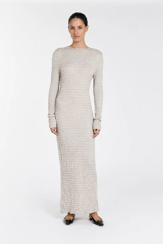 Maxi dresses for a luxury event in a private ballroom -HENDRICK CHALK KNIT MAXI DRESS