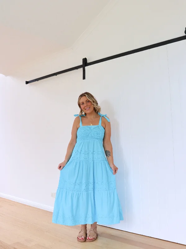 Maxi dresses for an outdoor celebration at a country estate -Isla Maxi Dress - Aqua