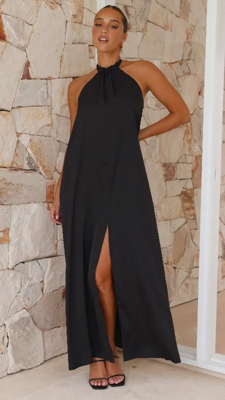 Maxi dresses for a romantic formal dinner under the stars -Monique Maxi Dress - Black