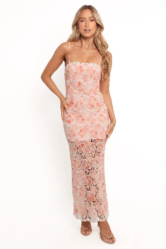 Maxi dresses with a flattering mermaid silhouette for evening wear -Novie Maxi Dress - Floral