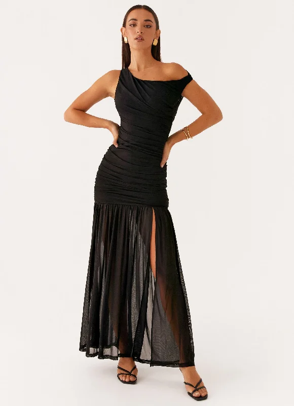 Maxi dresses for a luxury resort wedding celebration in the evening -Pavilion Maxi Dress - Black