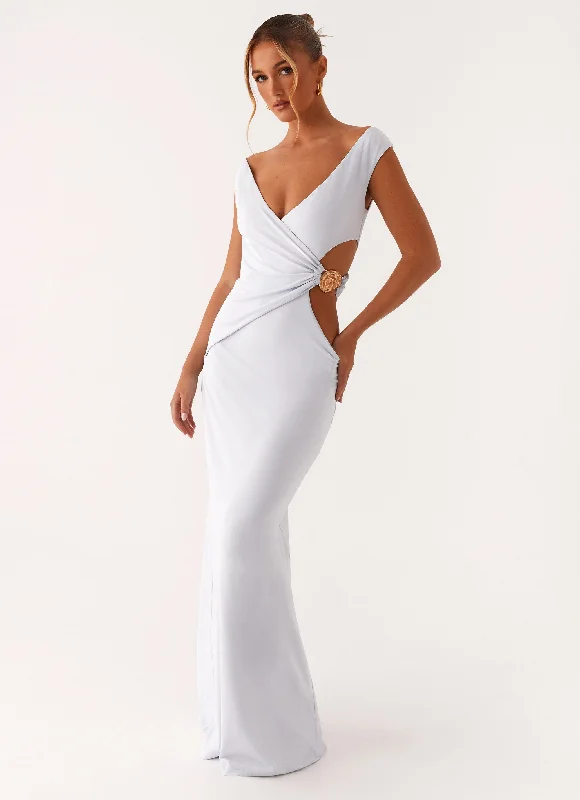 Maxi dresses for a formal celebration at a country club -Romane Maxi Dress - Pale Blue