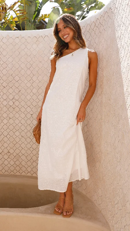 Maxi dresses for an elegant formal event at an art gallery -Stormi Maxi Dress - White