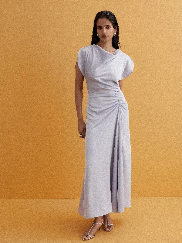 Maxi dresses for a formal dinner party at an elegant venue -TULLY DRAPED MAXI DRESS